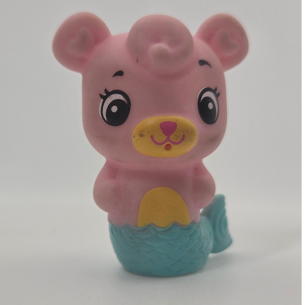 Barbie Mermaid Bear Figure Small Pink Fair Condition Preowned Toy